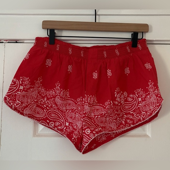 Anthropologie Other - Anthropologie Red Bandana Print Boxer Shorts Size Small NWT
